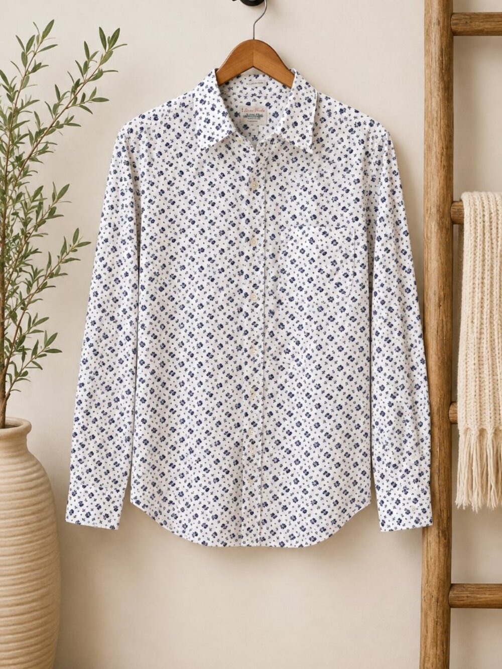 J.Crew Men’s Secret Wash Slim Untucked Floral Shirt Small NWT